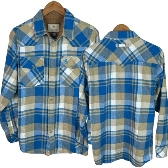 Legendary Whitetails Other - BF1369 Mens Legendary Whitetails Plaid Flannel Button Snap Shirt S
